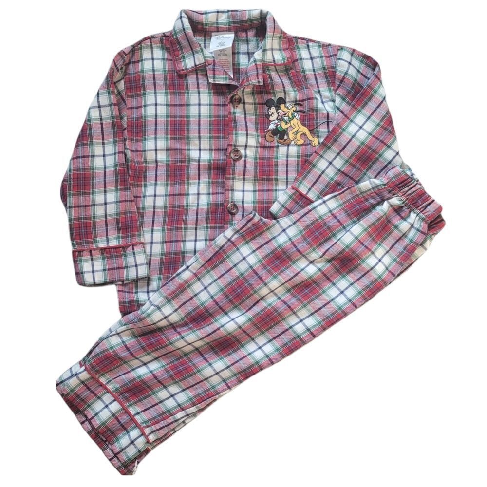 Disney Mickey Christmas plaid pajama set